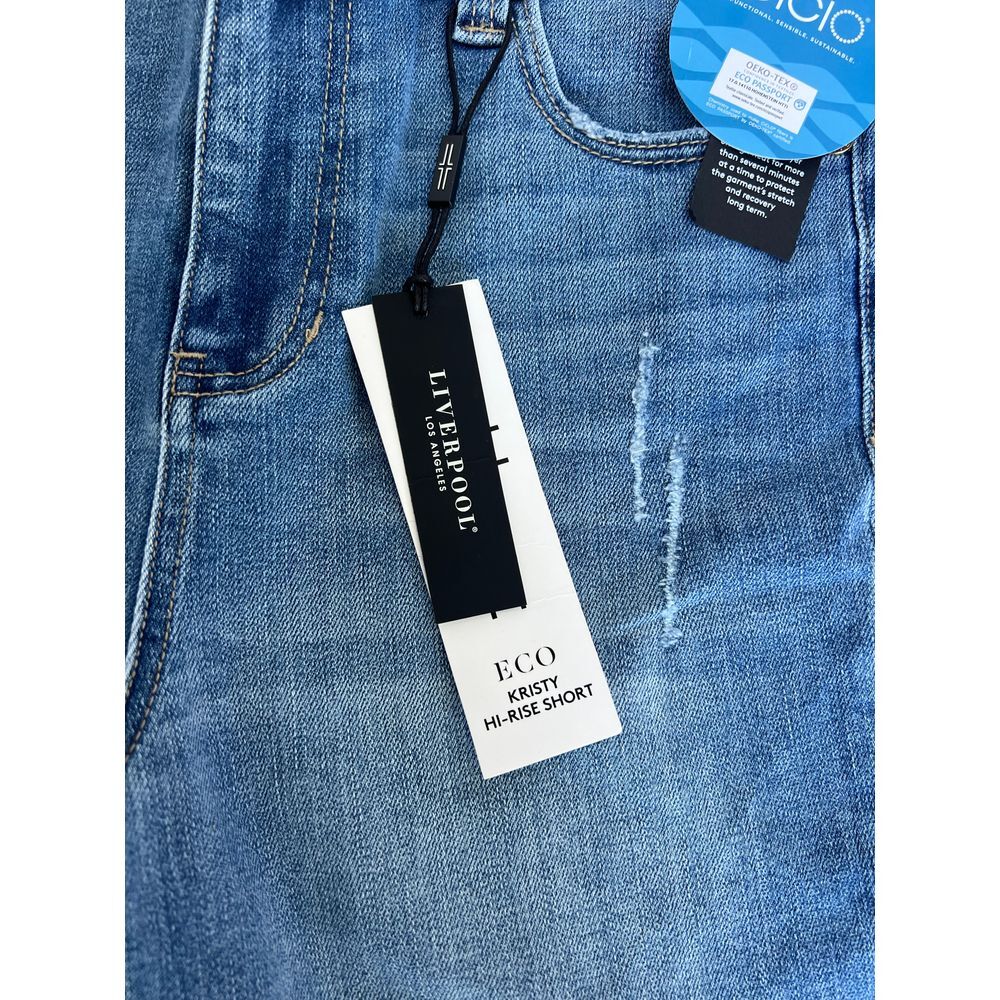 Liverpool Los Angeles Blue Kristy High-Rise Shorts‎ Rolled Hem NWT Size 2/26 - Picture 7 of 7